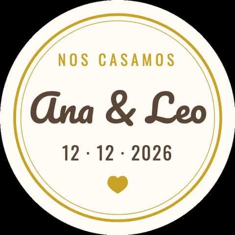 Plantilla de chapita «Boda»